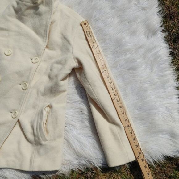 Anne Klein Size Small White Ivory Peacoat Winter Warm AK Long Sleeve Snow - Picture 4 of 11